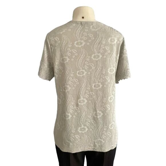 Beige brocade blouse by Pink Collection size PL. - Picture 6 of 8